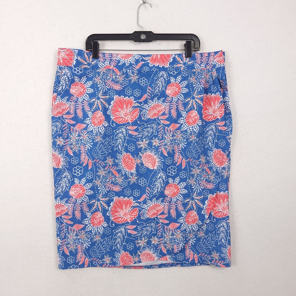 RipSkirt Hawaii Wrap Skirt 2XL Blue Floral Tropical Quick Dry Beach Vocation